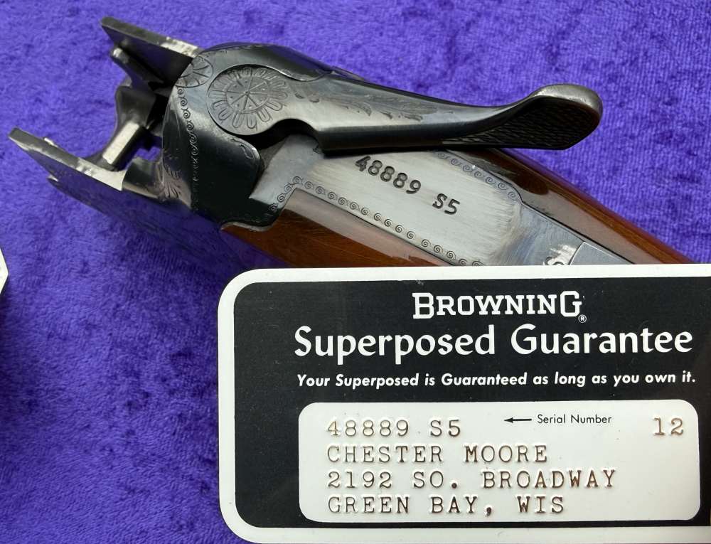 Browning Lightning Superposed Broadway Trap 12 Ga O/U 32" Cased 1965 C&R-img-3