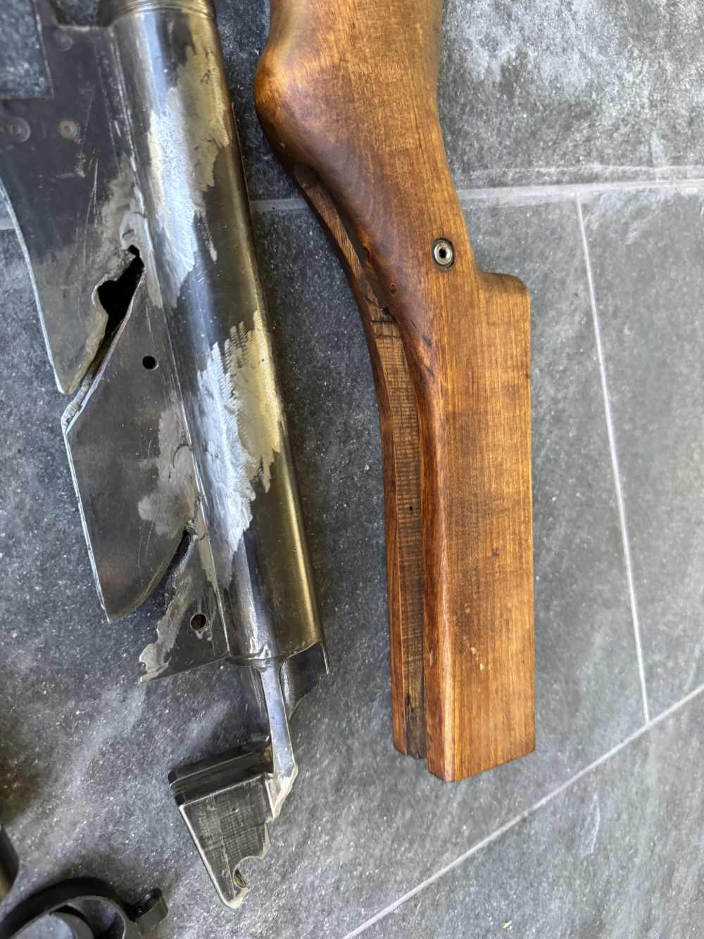TITLE: Finnish Suomi KP/-31 M31 9mm Parts Kit WWII SMG Wood Stock Surplus  -img-9