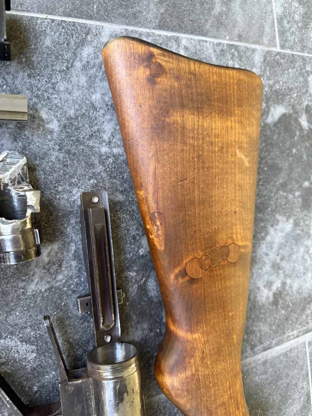 TITLE: Finnish Suomi KP/-31 M31 9mm Parts Kit WWII SMG Wood Stock Surplus  -img-10