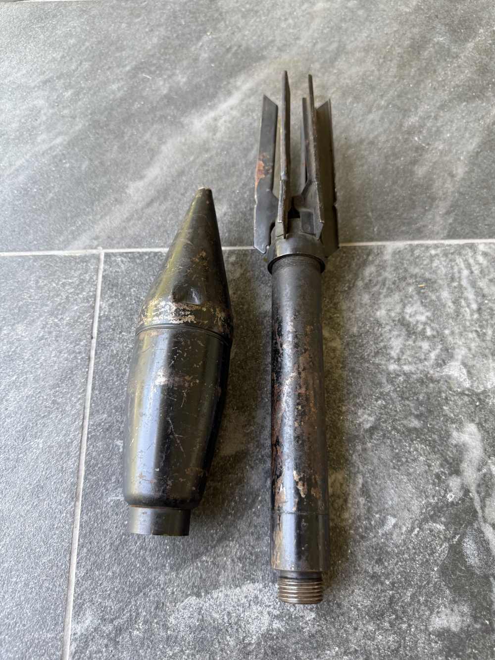 US WWII M7A1 2.36 Inch Bazooka Practice Rocket Inert Ordnance Relic-img-3