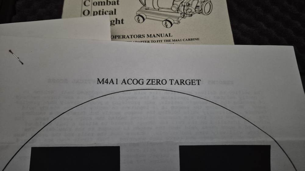 TRIJICON ACOG 4X32 TA01NSN FACTORY BOX AND PAPERS M4A1 223 5.56 1996 MANUEL-img-10