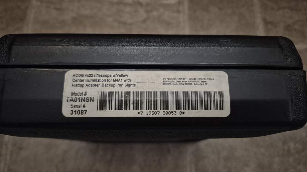 TRIJICON ACOG 4X32 TA01NSN FACTORY BOX AND PAPERS M4A1 223 5.56 1996 MANUEL-img-1