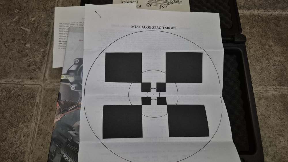 TRIJICON ACOG 4X32 TA01NSN FACTORY BOX AND PAPERS M4A1 223 5.56 1996 MANUEL-img-9
