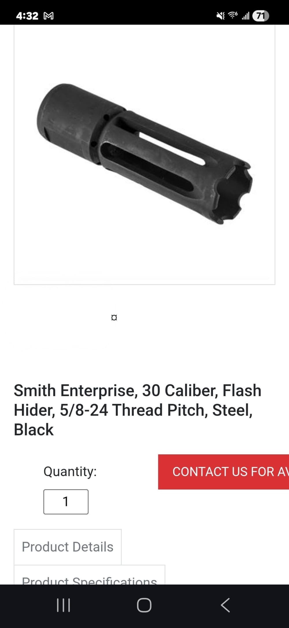 7.62NATO 308WIN MUZZLE BRAKE S&W M&P 10 AR-10 LIKE SUREFIRE AAC KAC  -img-1