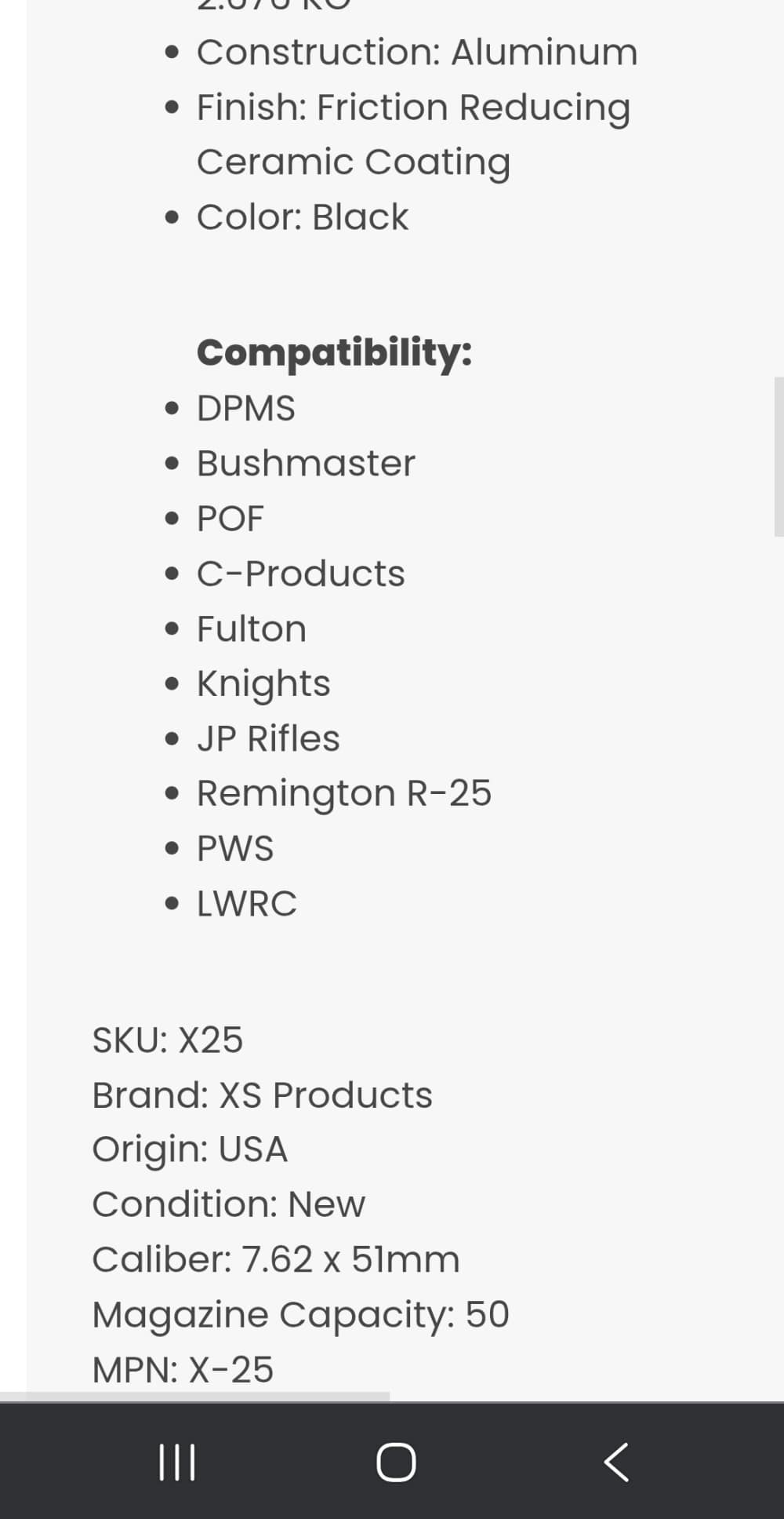 X-25 DRUM MAGAZINE 7.62 NATO 308 WIN 50RD X-PRODUCTS KAC SR-25 FREE PMAG! -img-9