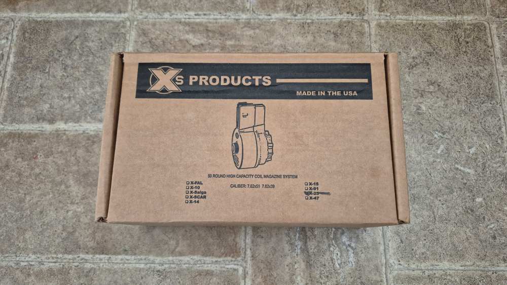 X-25 DRUM MAGAZINE 7.62 NATO 308 WIN 50RD X-PRODUCTS KAC SR-25 FREE PMAG! -img-1