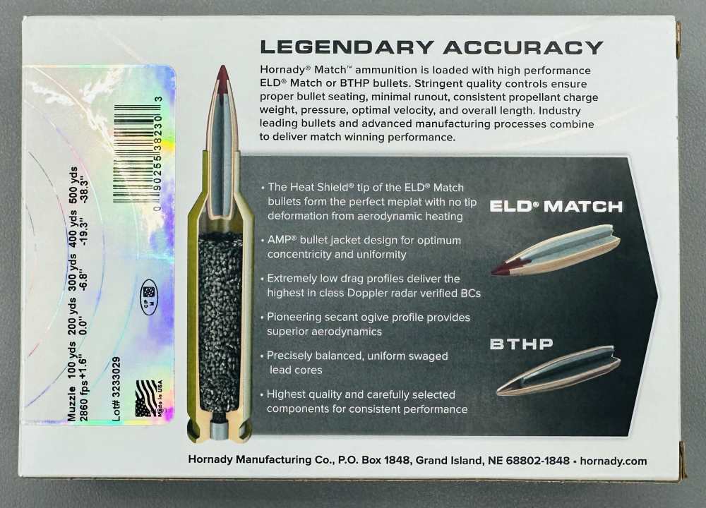 Hornady Match .338 Lapua (8230) - 250-grain BTHP - No Reserve-img-1