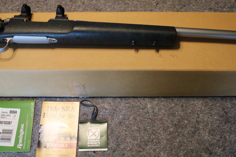 Remington 700 Stainless 5R 223 Green web stock, factory box, 1st Generation-img-1