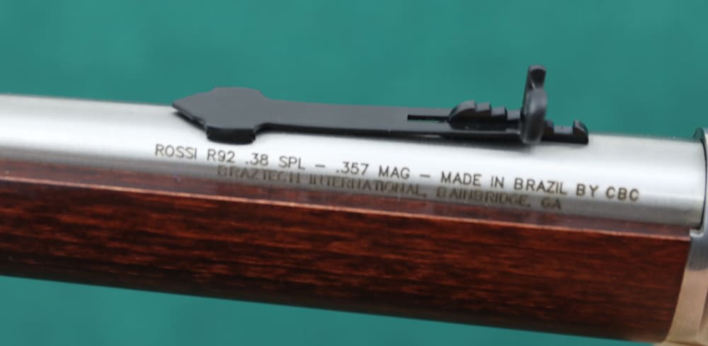 B9188* Rossi R92 Carbine 38 SPL 16.5" Nickel -img-3