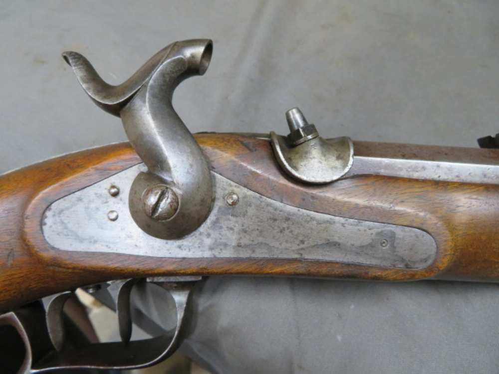 ANTIQUE SWISS MODEL 1851 FELDSTUTZER FEDERAL RIFLE-10.4MM PERCUSSION-img-8