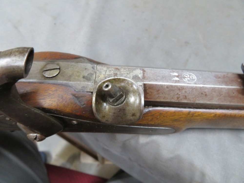 ANTIQUE SWISS MODEL 1851 FELDSTUTZER FEDERAL RIFLE-10.4MM PERCUSSION-img-9
