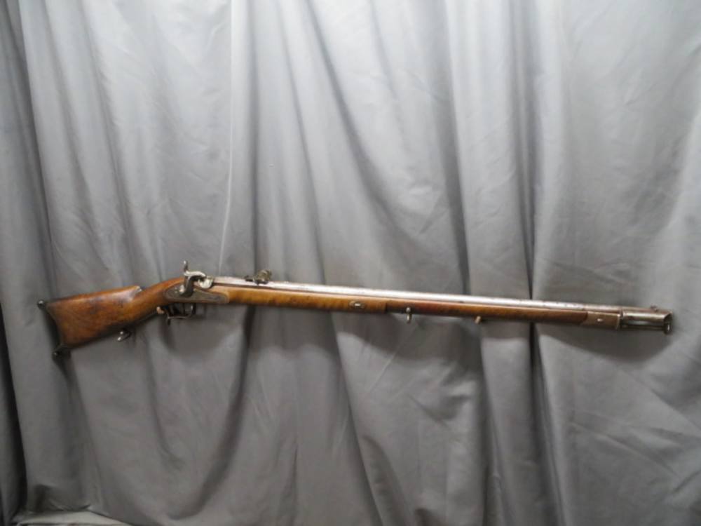 ANTIQUE SWISS MODEL 1851 FELDSTUTZER FEDERAL RIFLE-10.4MM PERCUSSION-img-0