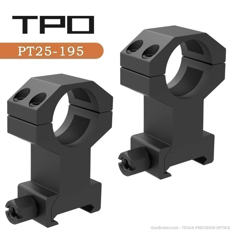 1" Inch Extra High 1.95 Heavy Duty Scope Rings Fits Weaver Picatinny -img-0