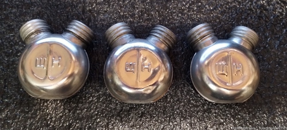 Russian AK-47, AK-74, SKS, Nagant,  Double Neck Oil Cans, Lot Of 3-img-0