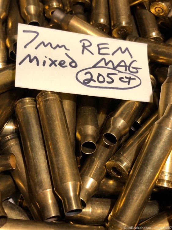 7mm Remington Magnum brass fired casings mixed headstamps 205 count-img-3