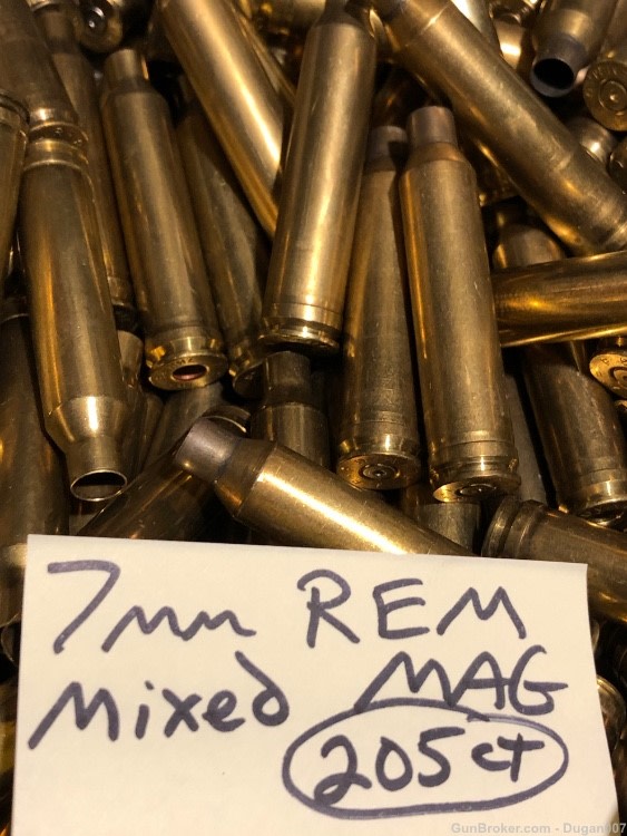 7mm Remington Magnum brass fired casings mixed headstamps 205 count-img-4