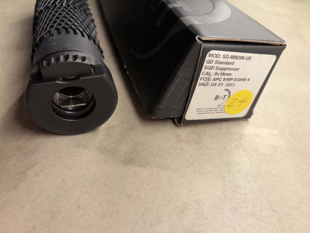 NIB, B&T SD-988206-US QD SMG/PDW 3 Lug Suppressor, 9mm Surppressor-img-1