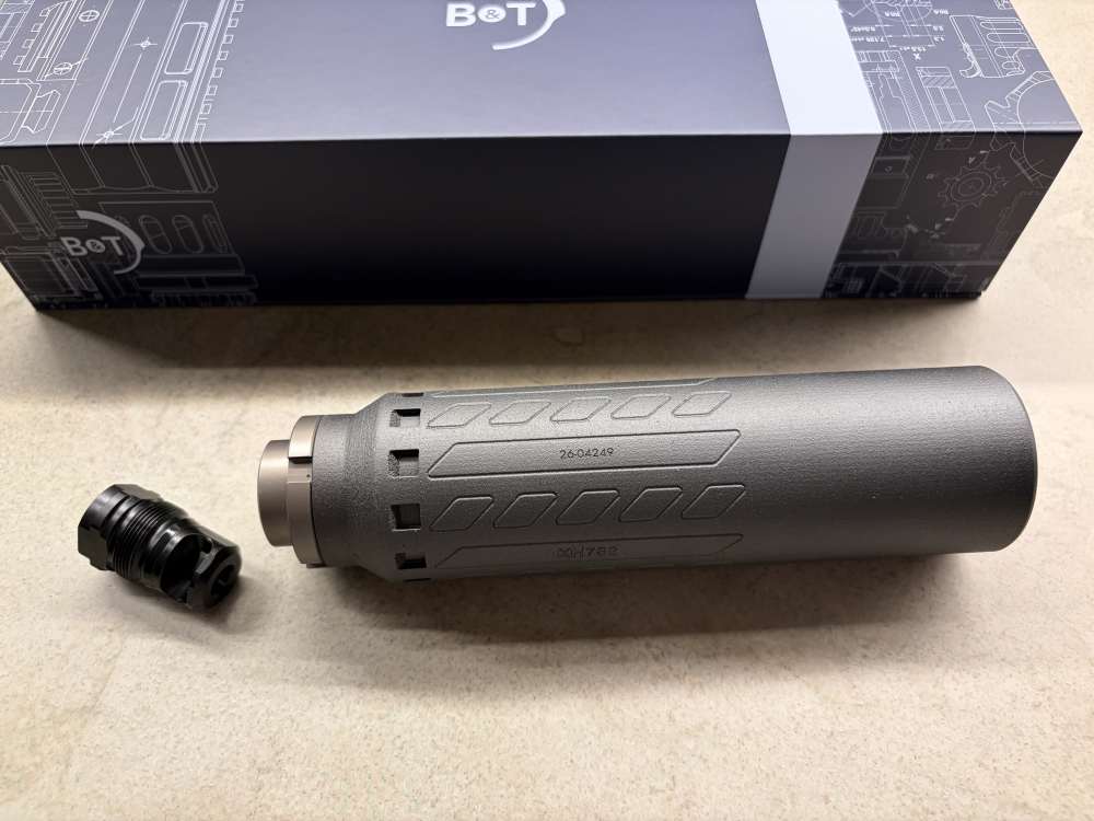 NEW, B&T XH-762 RBS Titanium Suppressor | Plan B QD HUB w/ Muzzle Brake-img-2