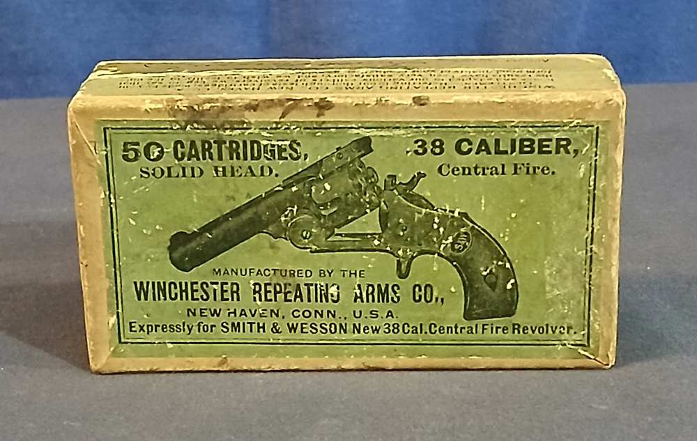 Winchester 2-Piece Box 38 S&W C.F. Smith & Wesson Center Fire Ammo-img-0