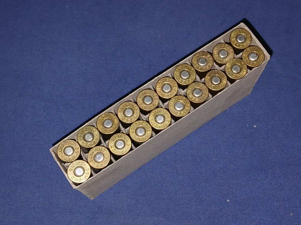 25-35 Winchester Remington UMC Dupont Kleanbore Cartridge Box & Ammo 20rds.-img-9