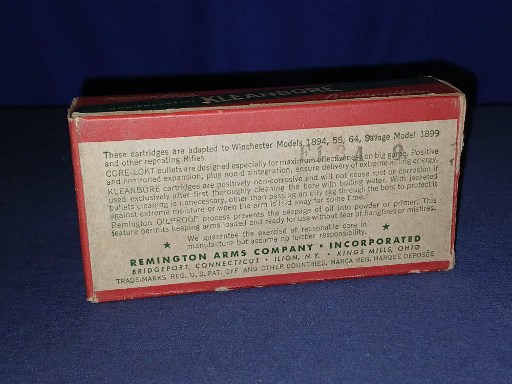 25-35 Winchester Remington UMC Dupont Kleanbore Cartridge Box & Ammo 20rds.-img-1