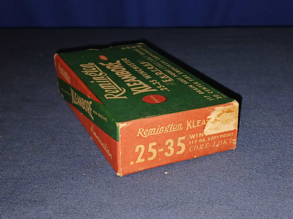 25-35 Winchester Remington UMC Dupont Kleanbore Cartridge Box & Ammo 20rds.-img-5