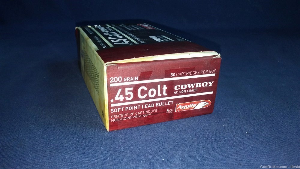 Aguila 50 Rounds 45 Long Colt Cowboy Action SASS 200 Grain Soft Point Lead-img-6