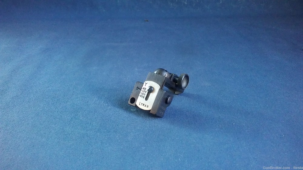 Lyman 57-C Receiver Peep Rifle Sight 30 US Carbine Stayset Knobs with Box-img-6