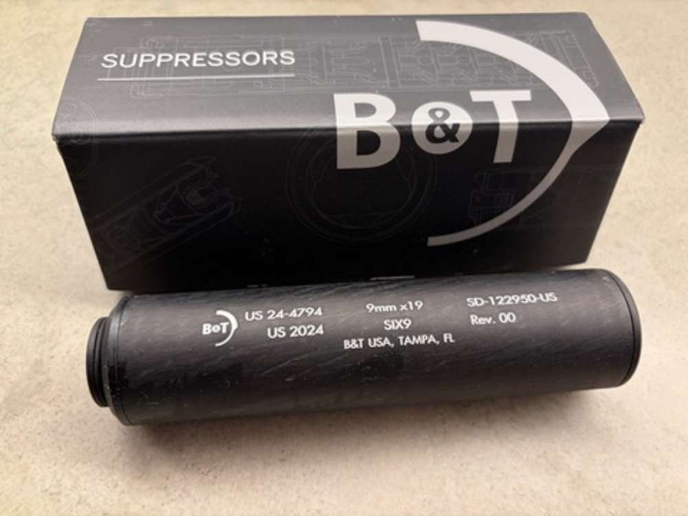 NEW, B&T Six9 Wipe Suppressor, 9mm Luger, Black-img-2