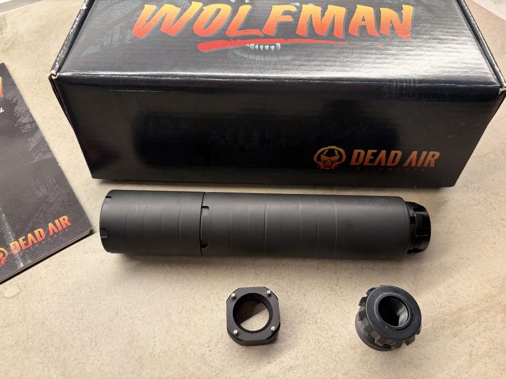 NEW, Dead Air Armament WOLFMAN SUPPRESSOR 9MM 1/2 - 28 & 5/8-24 INCL.-img-1