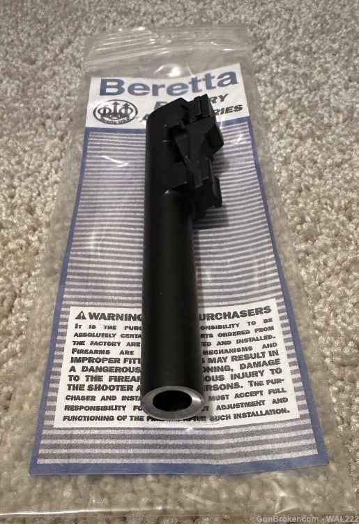 New Beretta 4.8" Stainless Cajun 9MM Barrel with 20 Degree Crown.-img-3