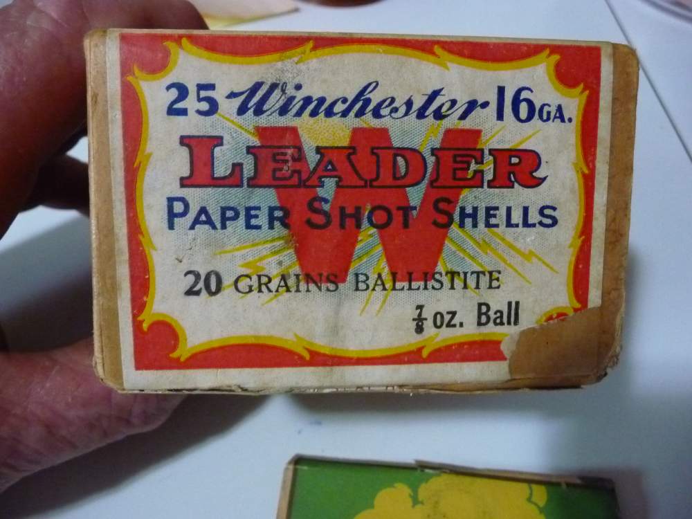 RARE 2 PC WINCHESTER 16 GA BALL BOX FULL SUPER NEAT LABEL IN IT-img-7
