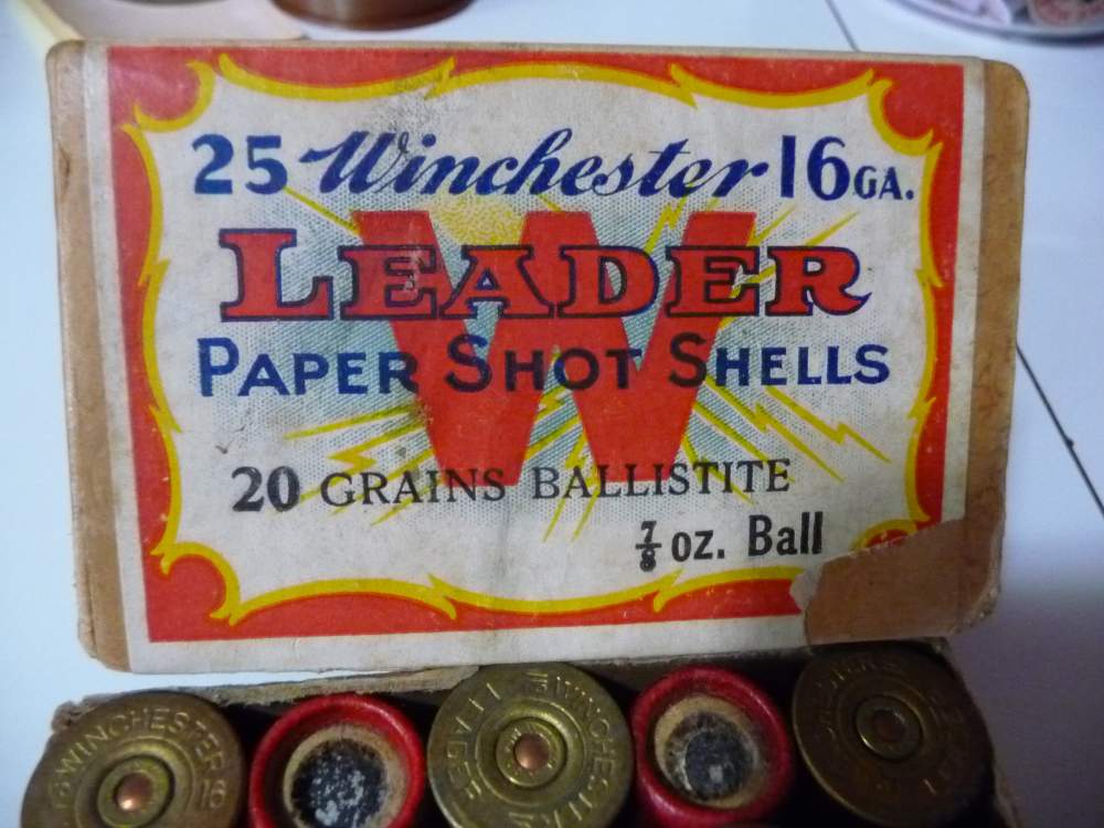 RARE 2 PC WINCHESTER 16 GA BALL BOX FULL SUPER NEAT LABEL IN IT-img-1