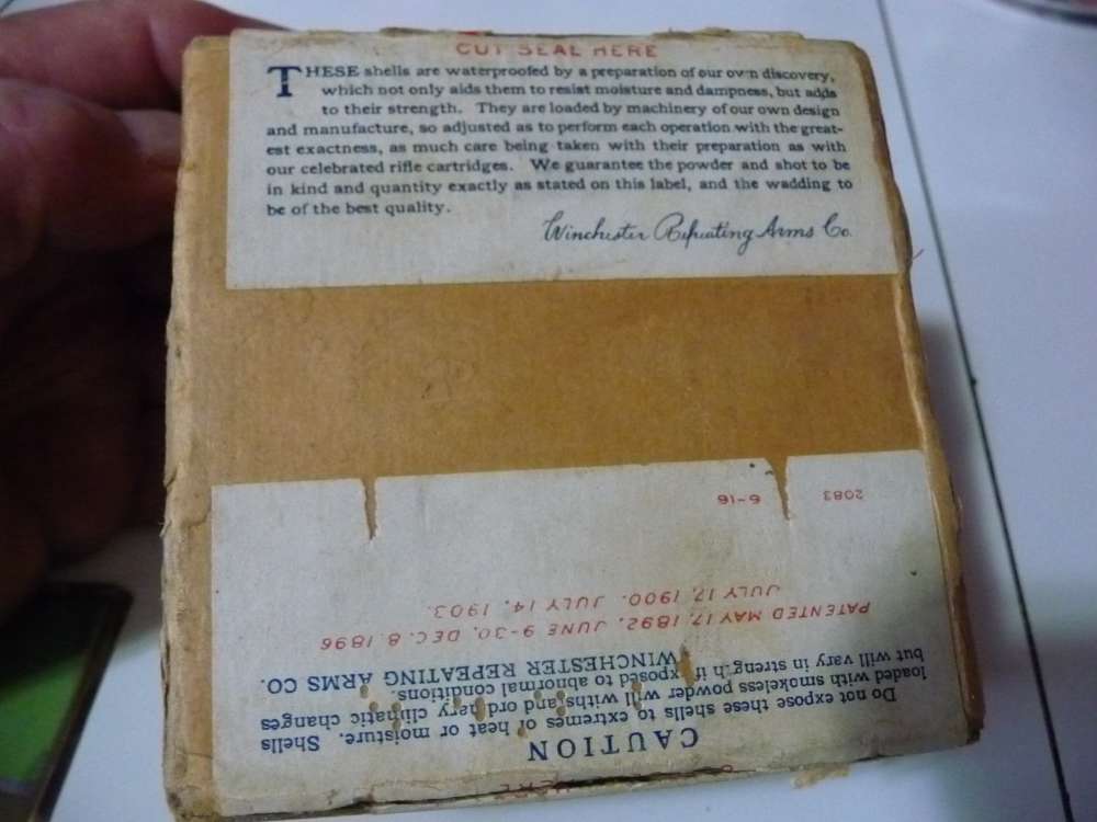 RARE 2 PC WINCHESTER 16 GA BALL BOX FULL SUPER NEAT LABEL IN IT-img-5