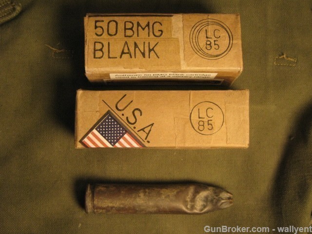 LC85 50BMG Blank Cartridge Lake City Army vintage 1985 used in training box-img-0