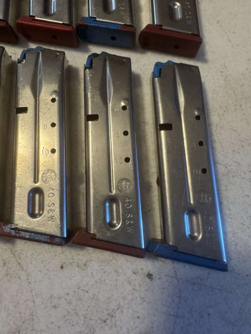 Lot of 10, S&W, 4006, 11 Round, 40S&W, Red Base, Magazines, Item P-632-img-13