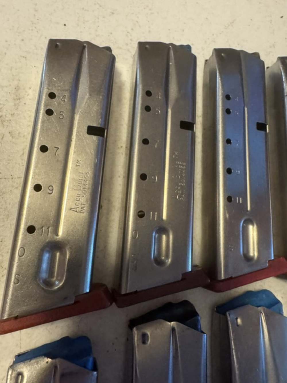 Lot of 10, S&W, 4006, 11 Round, 40S&W, Red Base, Magazines, Item P-632-img-1