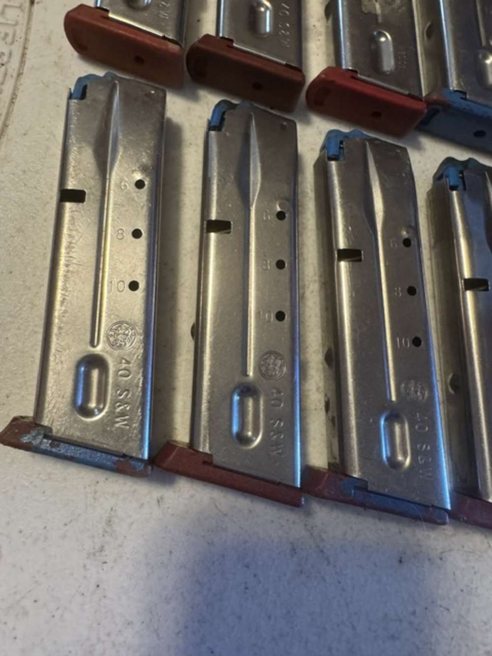Lot of 10, S&W, 4006, 11 Round, 40S&W, Red Base, Magazines, Item P-632-img-12