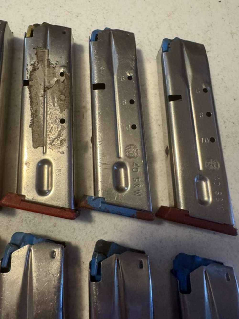 Lot of 10, S&W, 4006, 11 Round, 40S&W, Red Base, Magazines, Item P-632-img-11