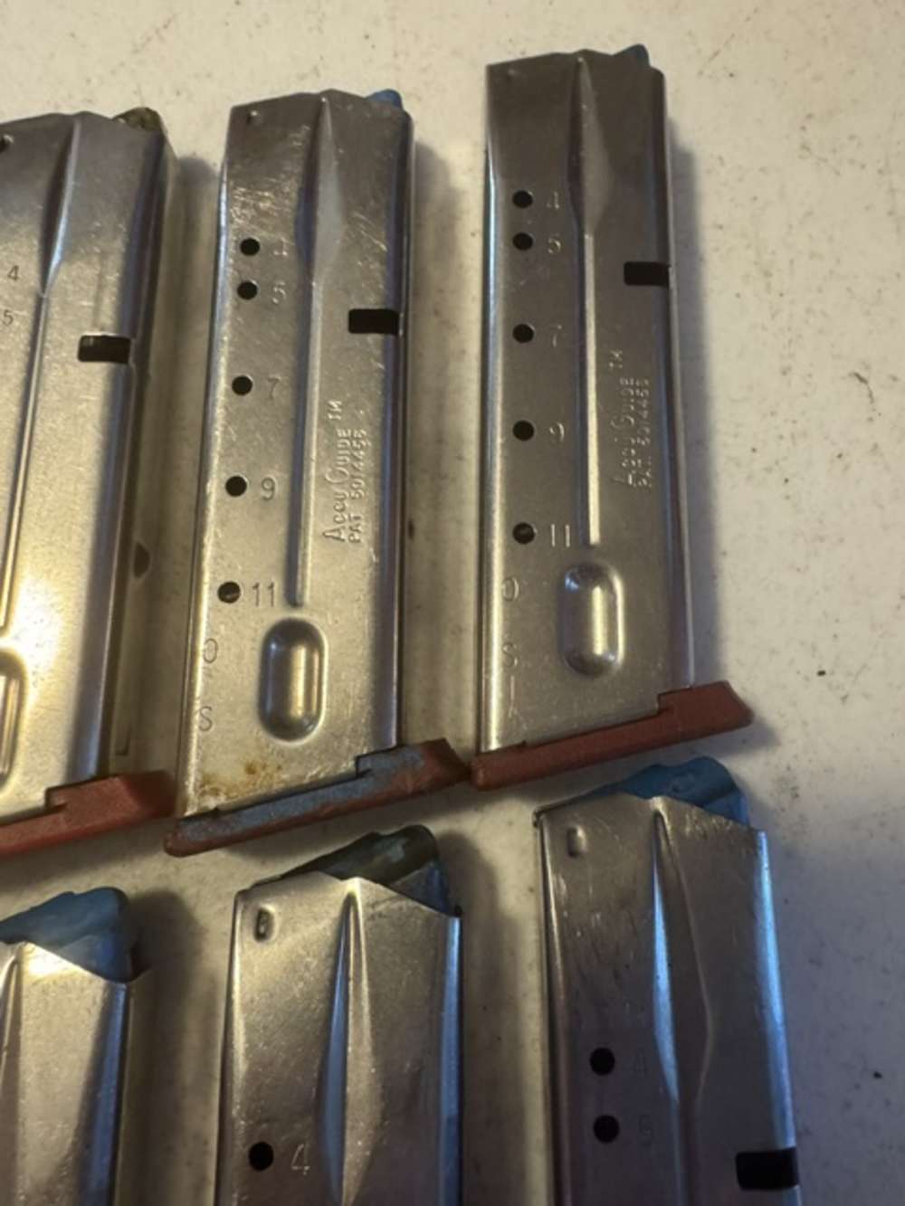 Lot of 10, S&W, 4006, 11 Round, 40S&W, Red Base, Magazines, Item P-632-img-3