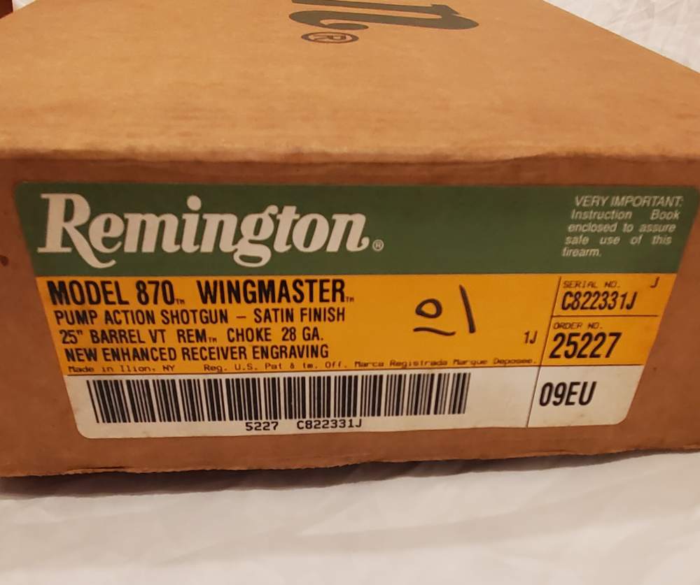 Remington 870 Wingmaster 28 Ga ENHANCED Receiver UNFIRED in BOX!-img-2