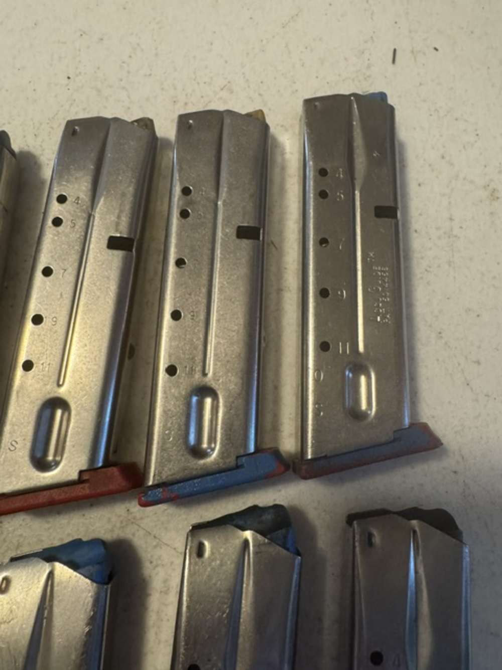 Lot of 10, S&W, 4006, 11 Round, 40S&W, Red Base, Magazines, Item P-633-img-3