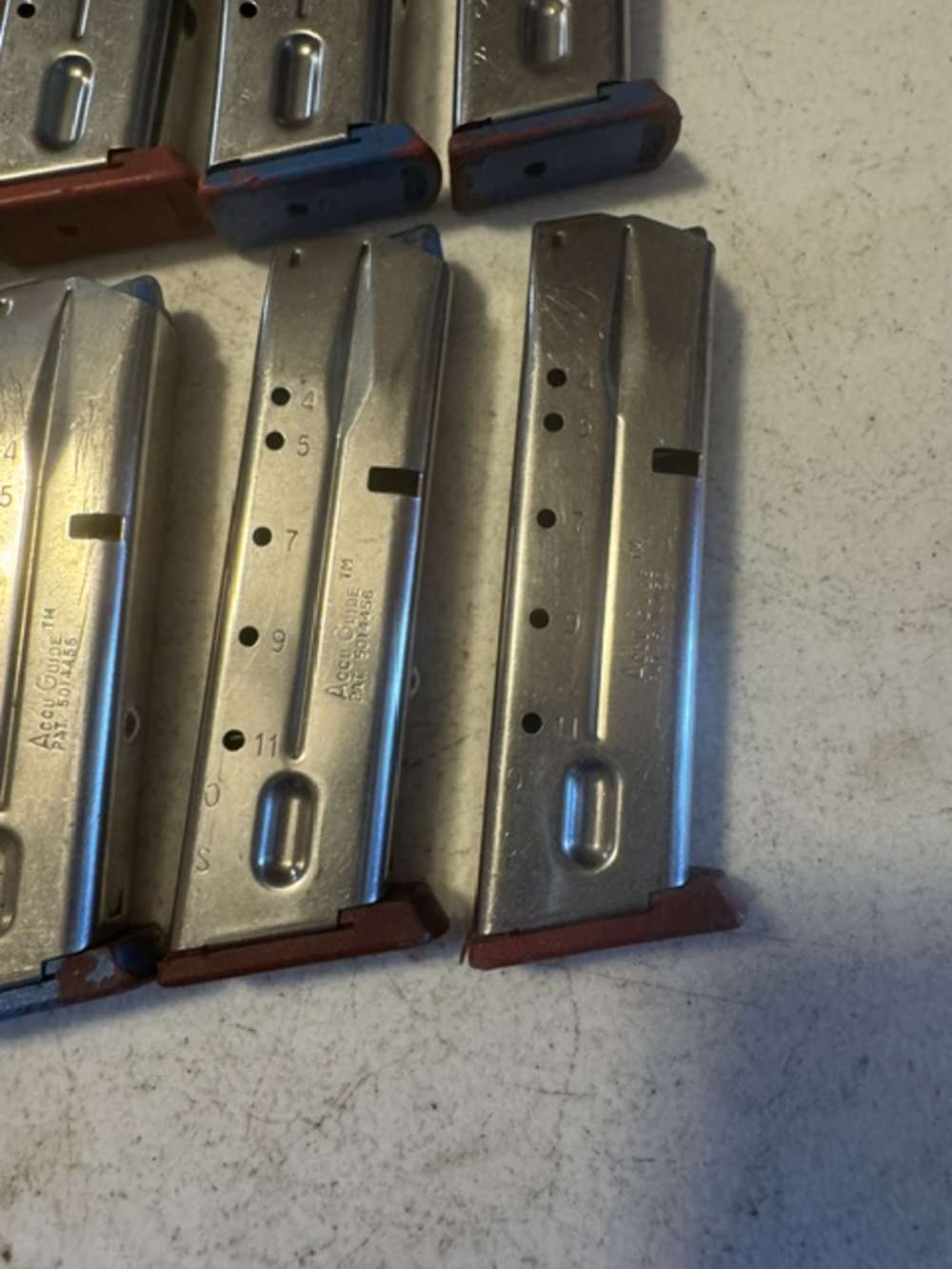 Lot of 10, S&W, 4006, 11 Round, 40S&W, Red Base, Magazines, Item P-633-img-5