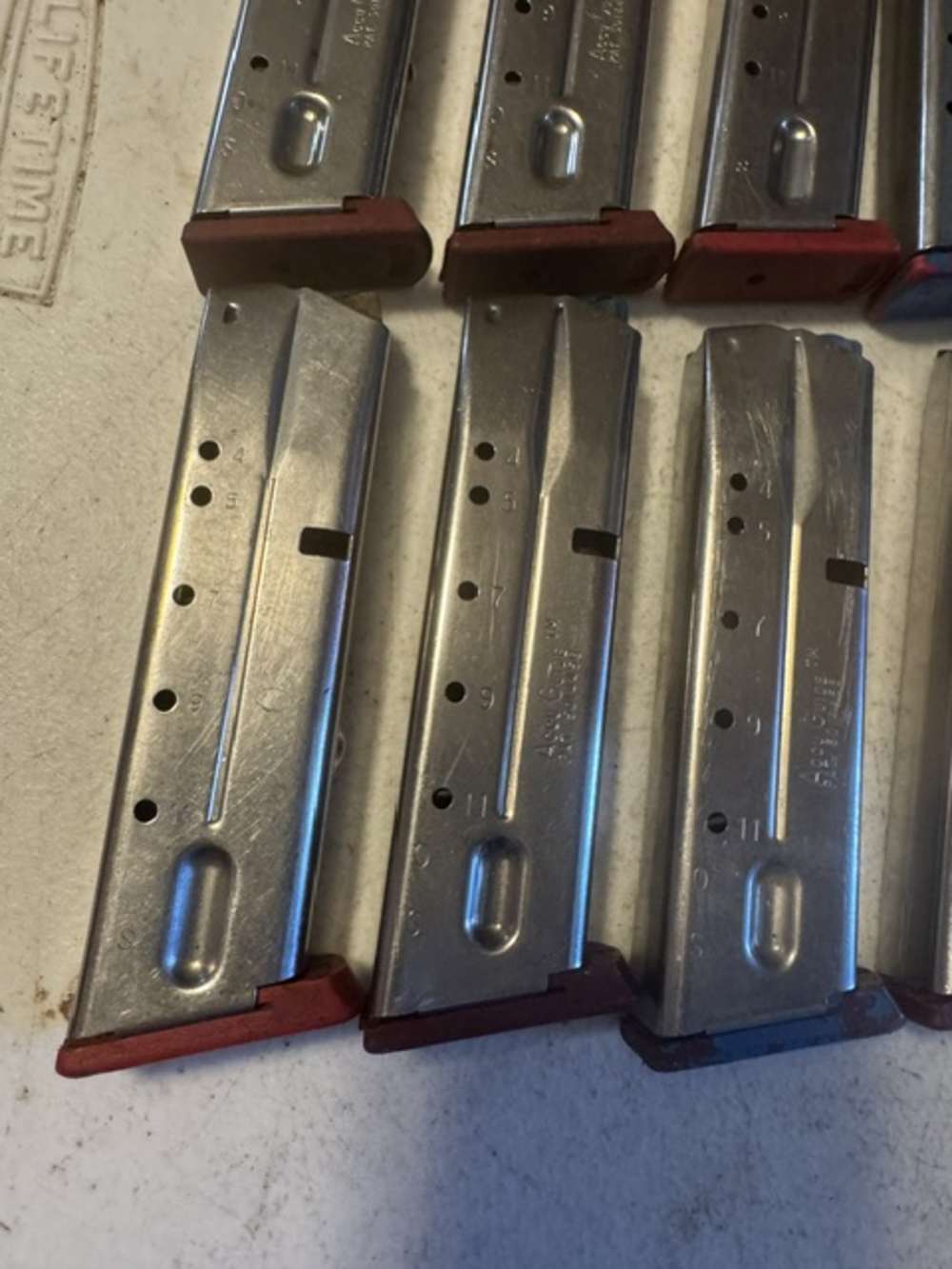 Lot of 10, S&W, 4006, 11 Round, 40S&W, Red Base, Magazines, Item P-633-img-4