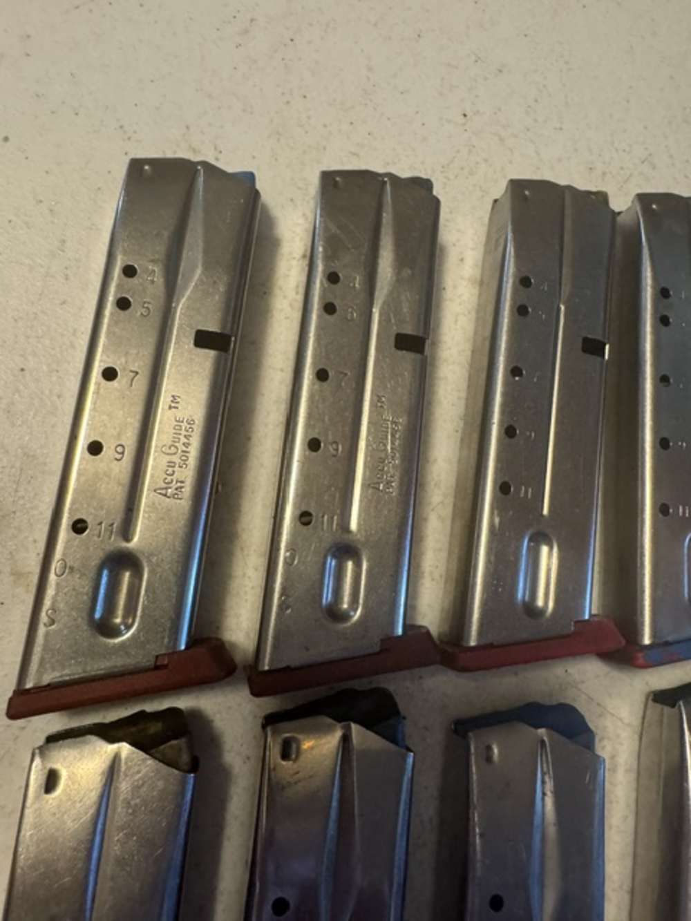 Lot of 10, S&W, 4006, 11 Round, 40S&W, Red Base, Magazines, Item P-633-img-1
