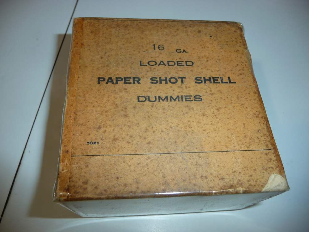 OLD 16 GA WINCHESTER 2 PC BOX OF  LOADED DUMMIES-img-0