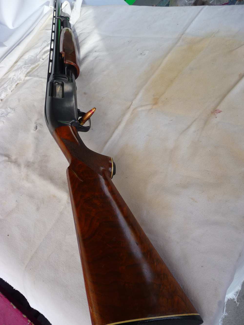 MODEL 12 RIBBED WINCHESTER 30 " FULL DOUBLE DIAMOND CHECKERING-img-0