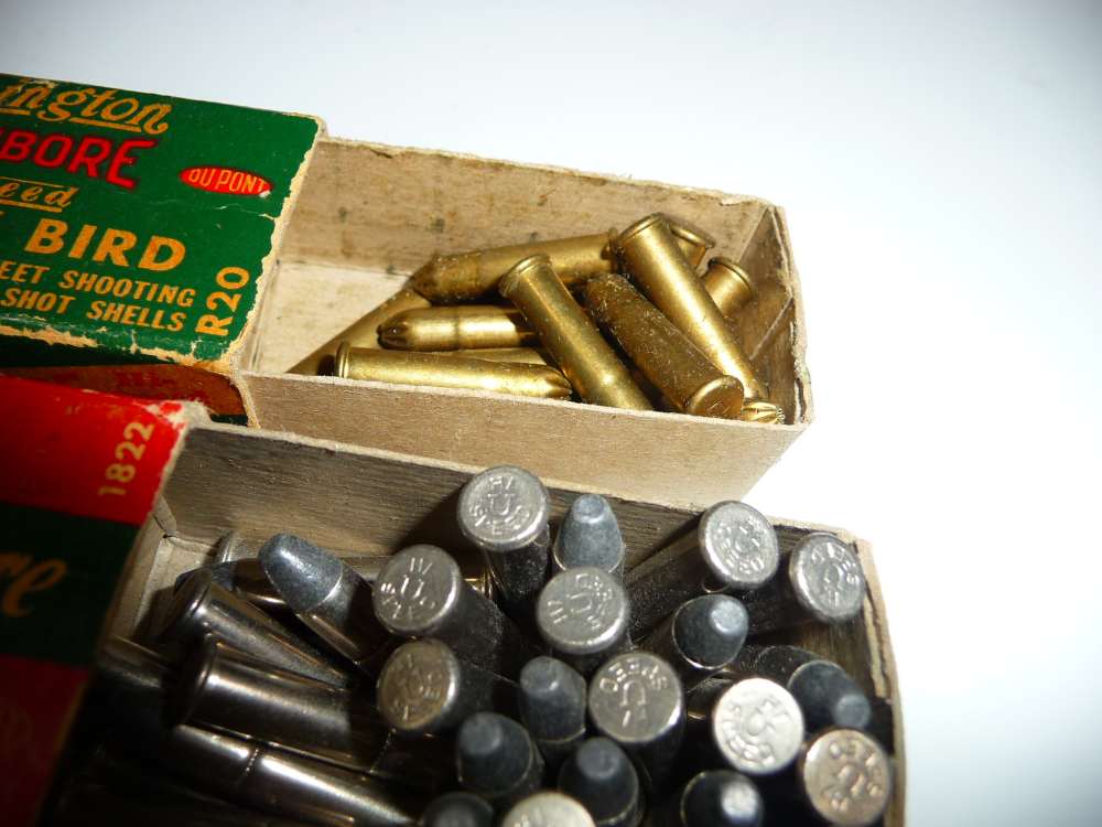 2 OLD BOXES 22 REMINGTON ONE IN WRF AND A claybird-img-2