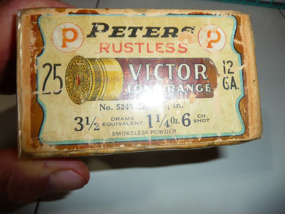 FULL TWO PIECE PETERS VICTOR BOX NO 6 SHOT RUSTLESS  12 GA-img-5