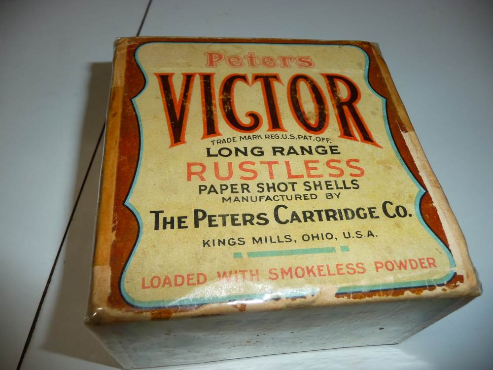 FULL TWO PIECE PETERS VICTOR BOX NO 6 SHOT RUSTLESS  12 GA-img-0